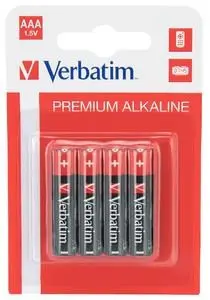 VERBATIM Alkalické baterie AAA, 4 PACK, LR3