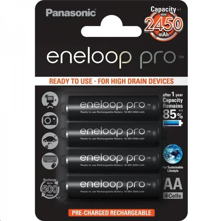 Panasonic Eneloop Pro AA NiMH 1,2V 2500mAh BL4