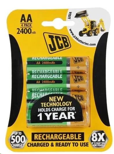JCB RTU NiMH AA/R06, min.2400mAh, přednabitá, blistr 4 ks