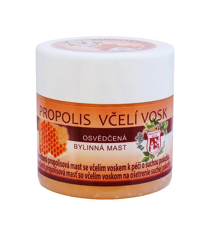 Království bylin osvědčená bylinná mast Propolis včelí vosk 150 ml