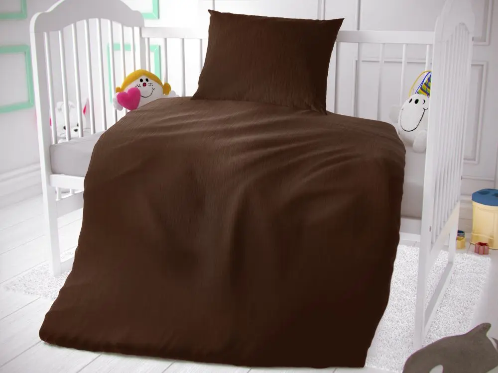 TOP Dětské mušelínové 90x135+45x60 Tmavě hnědé