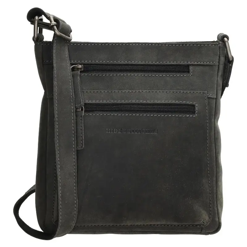 Zelená kožená crossbody kabelka „Anne“