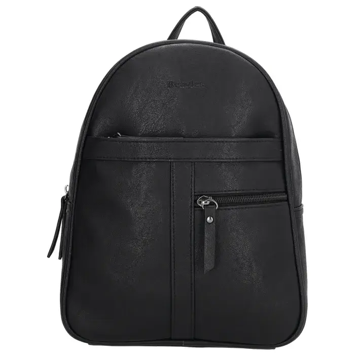 Černý malý elegantní batoh „Doublezip“