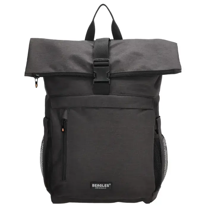 Černý objemný roll top batoh do školy „Back to school“