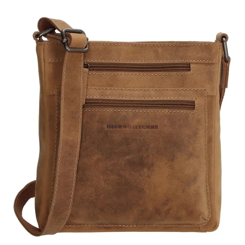 Hnědá kožená crossbody kabelka „Anne“