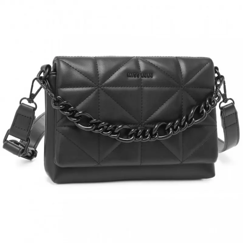Černá extravagantní crossbody kabelka “Chain“