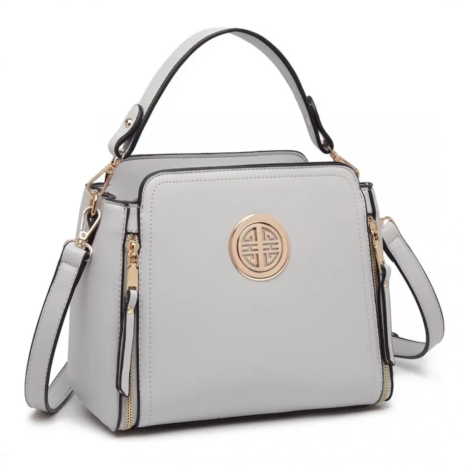 Šedá zdobená crossbody kabelka „Aura“