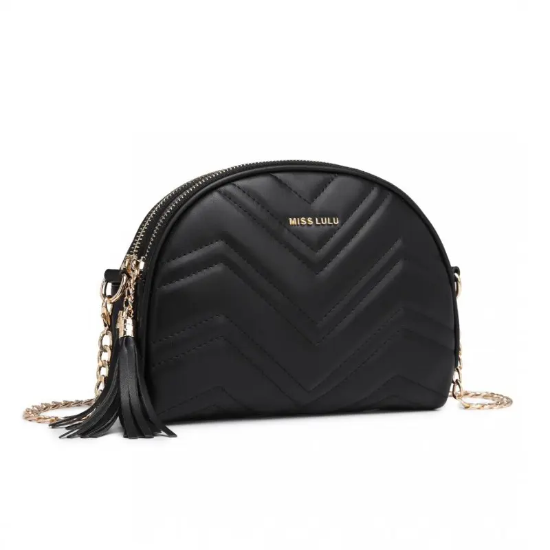 Černá kulatá crossbody kabelka “Moonlight“