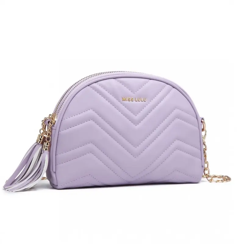 Fialová kulatá crossbody kabelka “Moonlight“