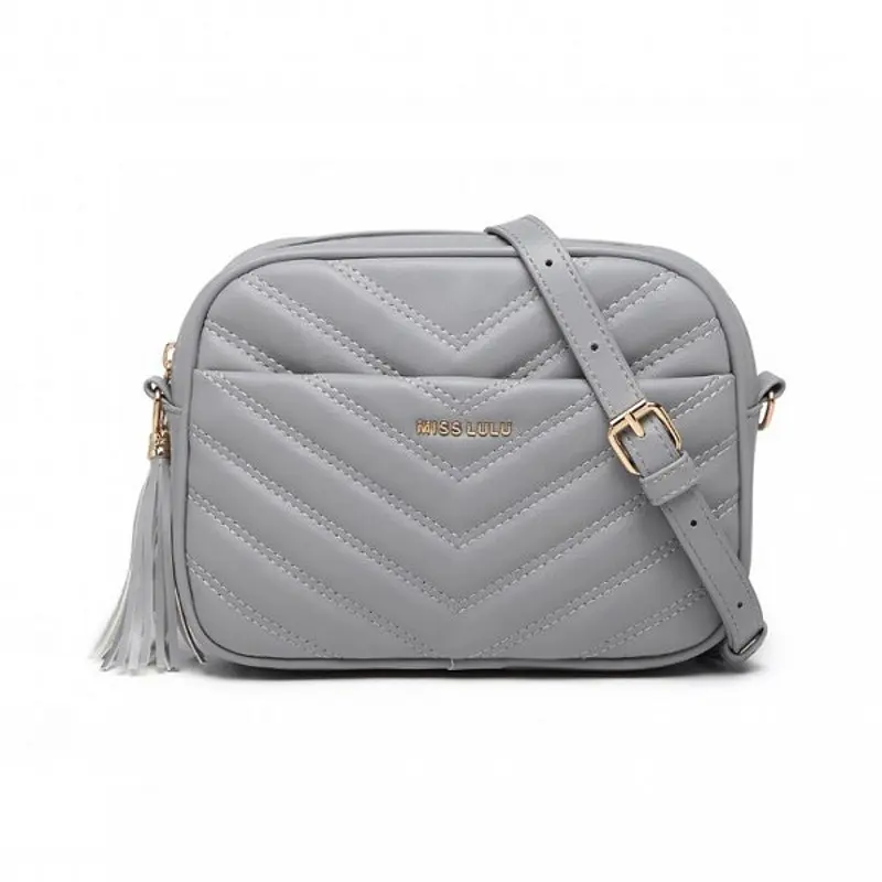 Šedá malá crossbody kabelka na rameno “La Zolla“