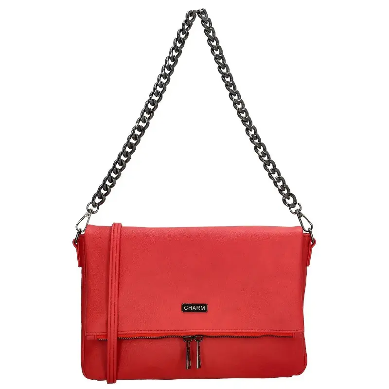 Červená crossbody kabelka s řetízkem “Elysia“