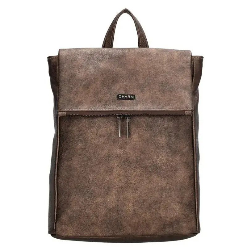 Hnědý elegantní kožený batoh “Noire“
