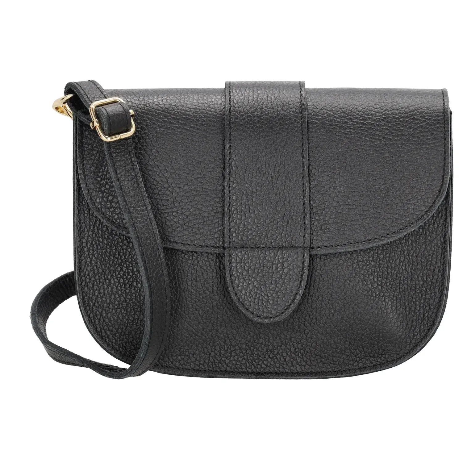 Černá prošívaná crossbody kabelka „Fame“