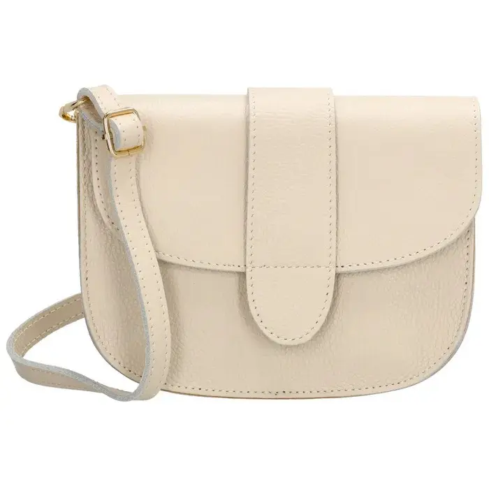 Béžová prošívaná crossbody kabelka „Fame“