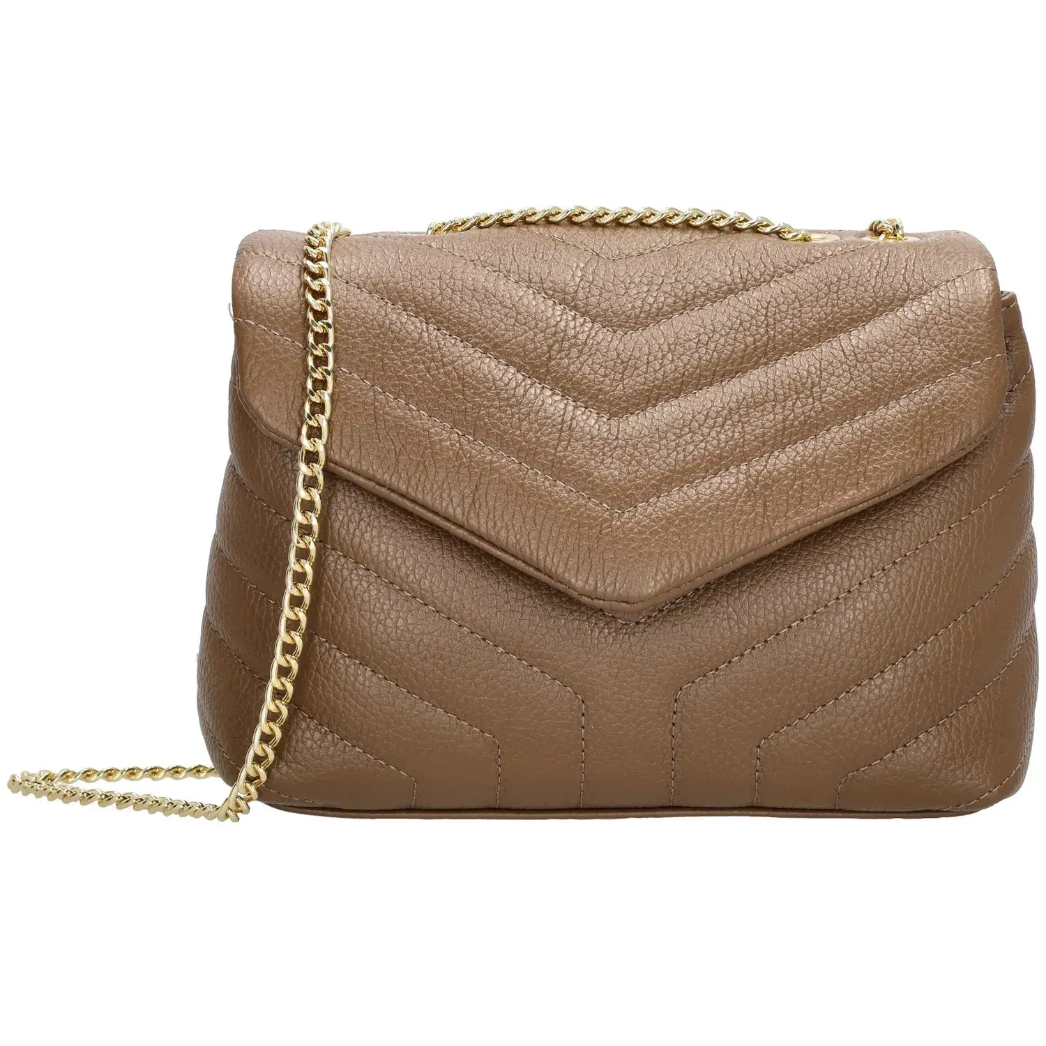 Hnědá luxusní kožená crossbody kabelka “Eminence“