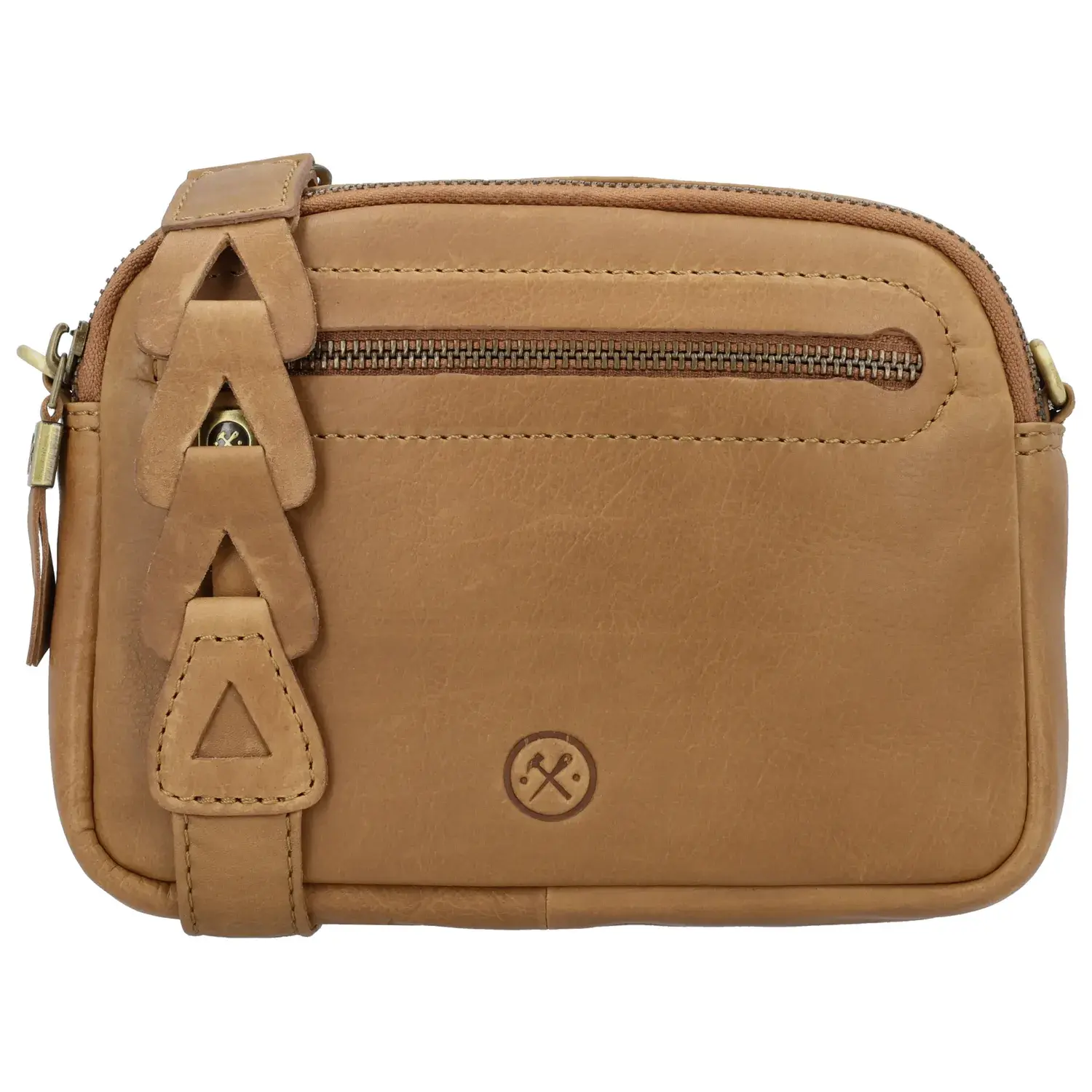 Hnědá kožená crossbody kabelka “Molly“