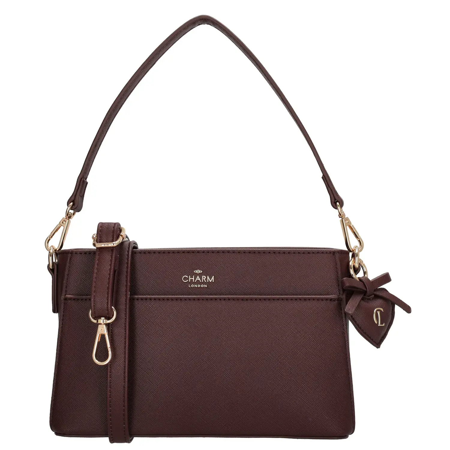 Tmavě červená elegantní crossbody kabelka „Samantha“