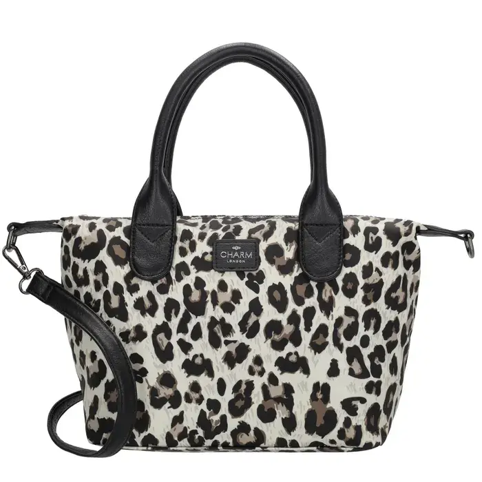Béžovo-leopardí nepromokavá kabelka na rameno „Feminity“