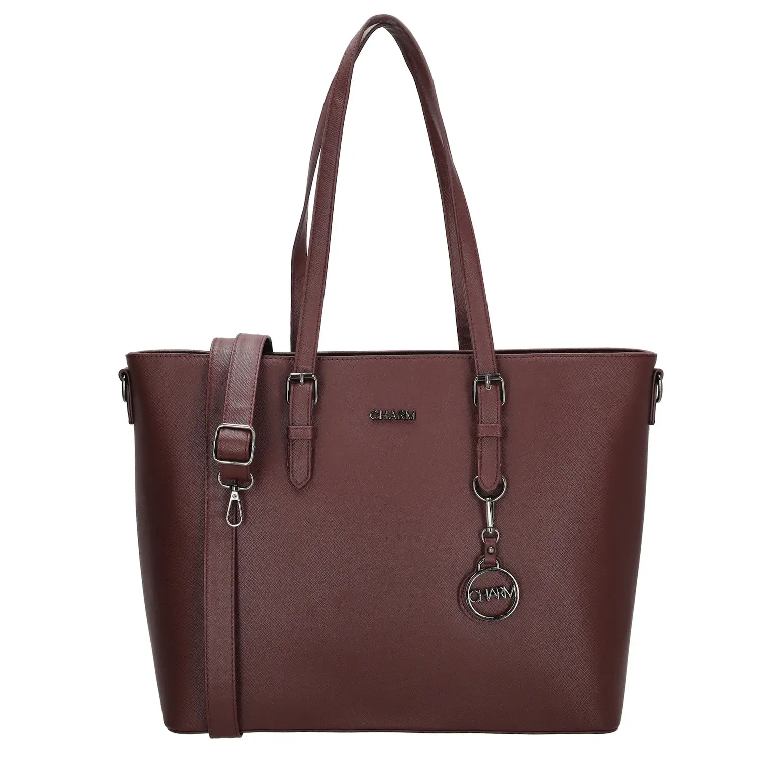Tmavě červená prémiová shopper kabelka „Rachel“