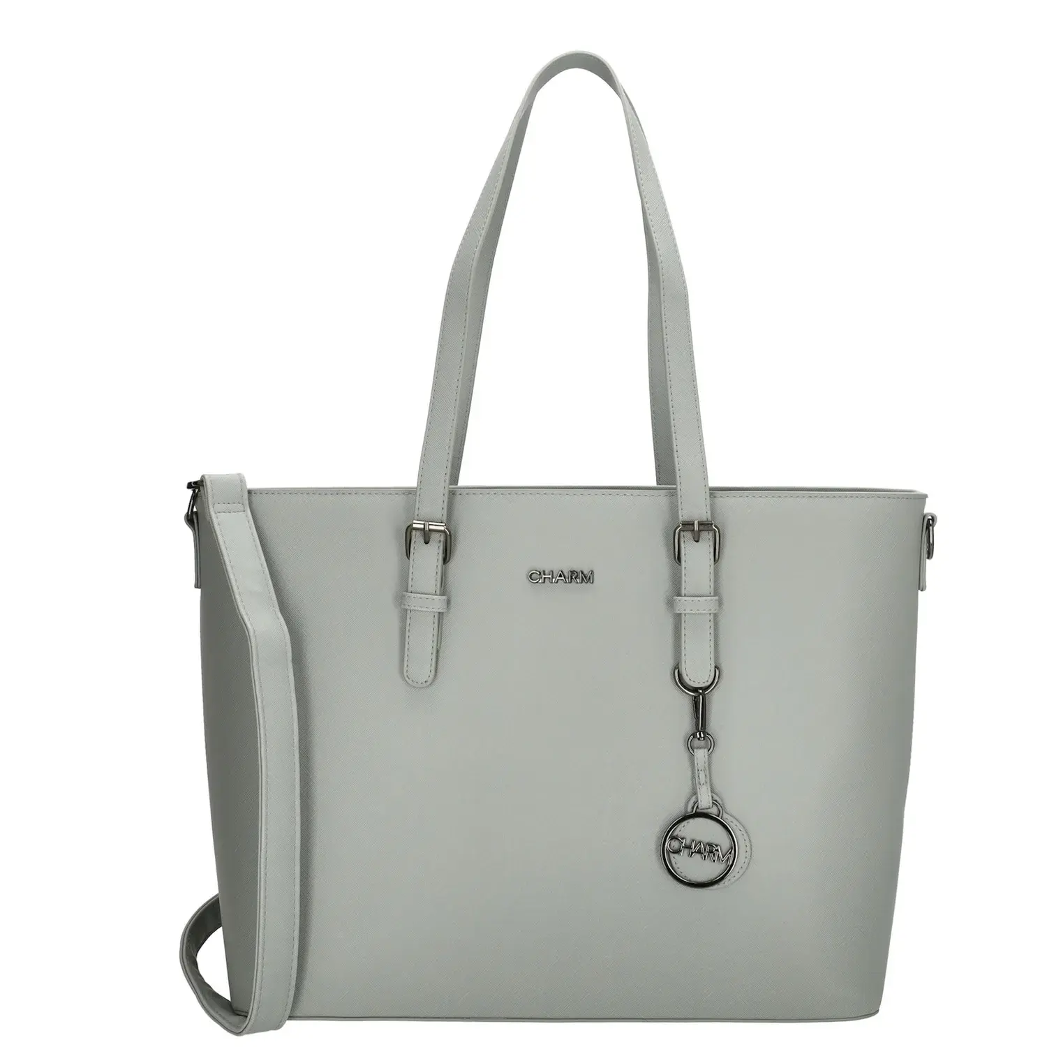 Šedá hnědá prémiová shopper kabelka „Rachel“