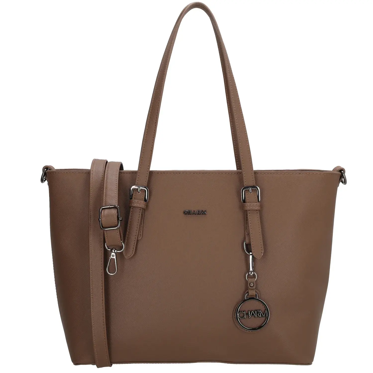 Tmavě hnědá velká shopper kabelka přes rameno „Misty“
