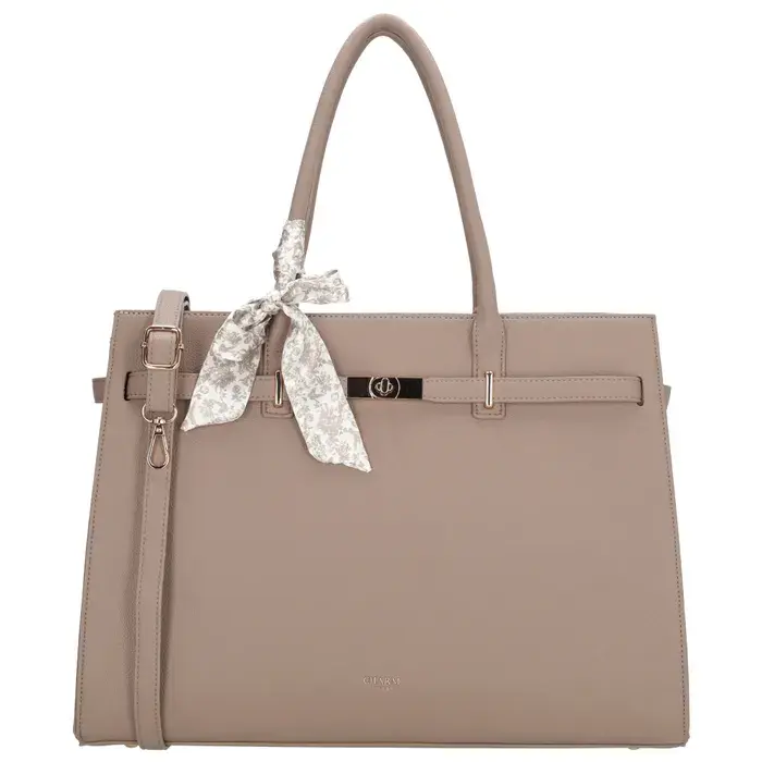 Béžová velká shopper kabelka na notebook „Crystal”