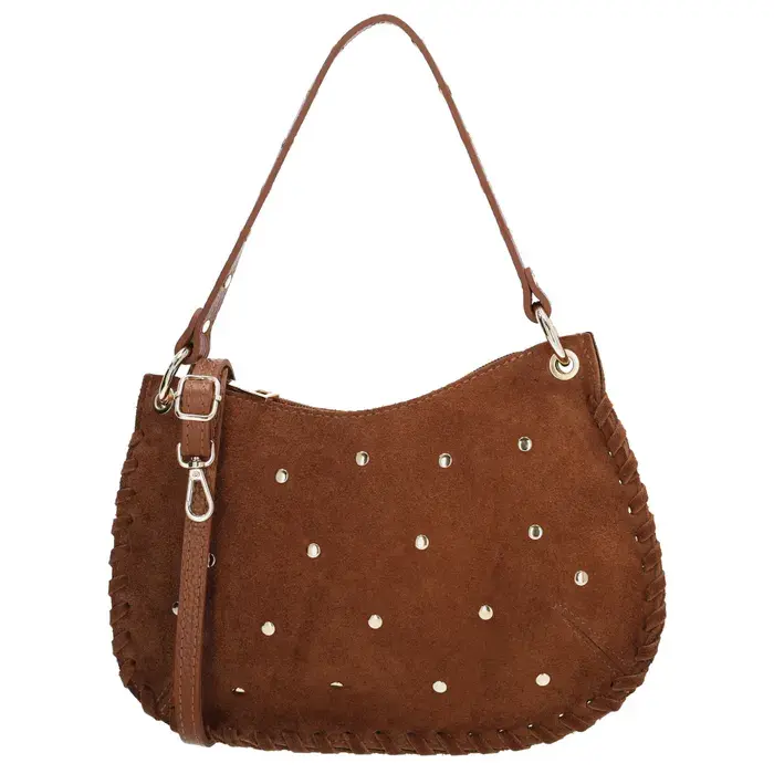 Hnědá luxusní crossbody kabelka z pravé kůže „Brilliant”