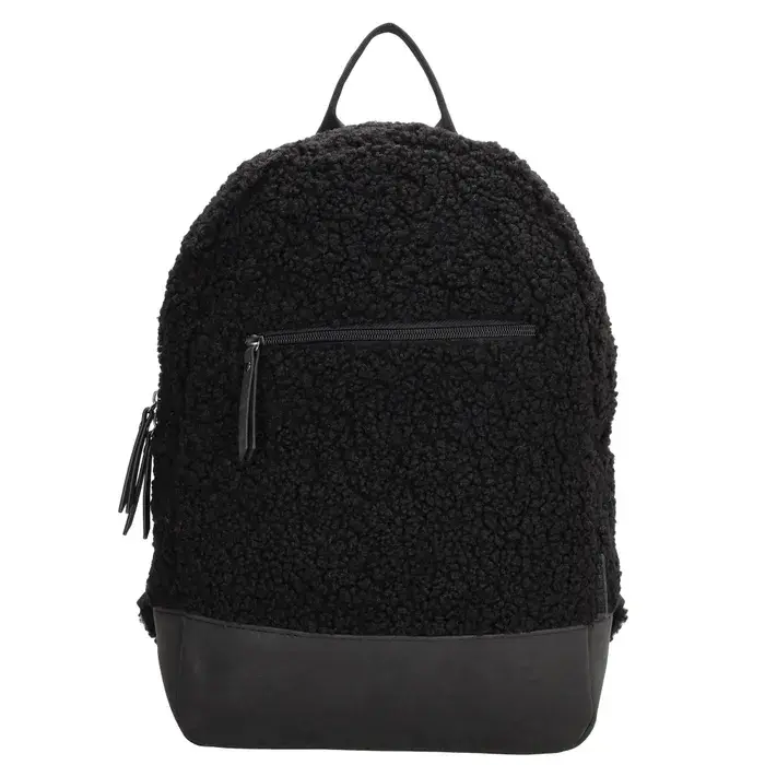 Černý huňatý vintage batoh „Teddy 2“