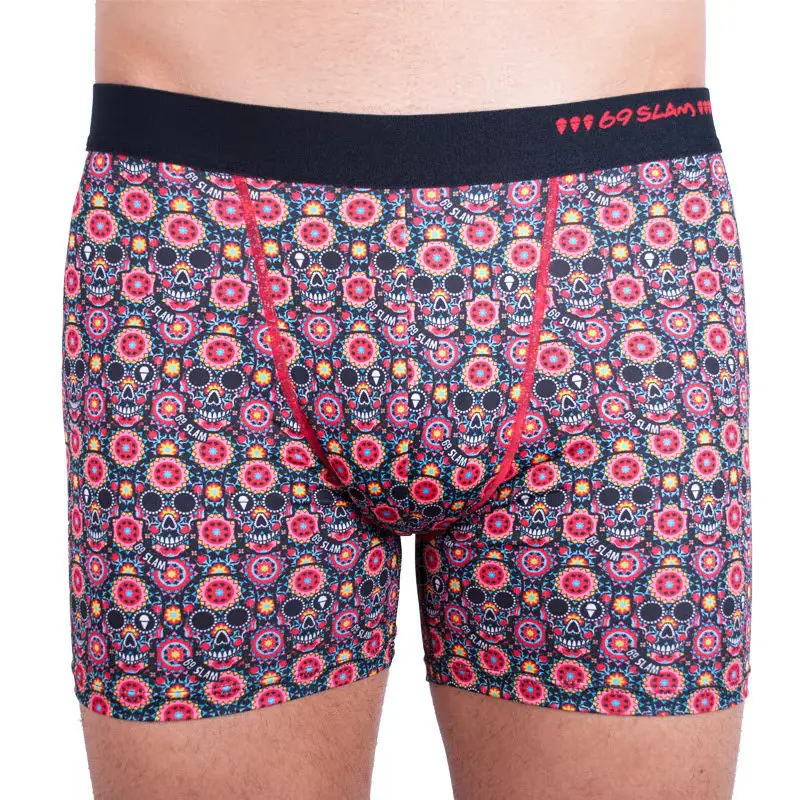 Pánské boxerky 69SLAM fit flower skull M, trenky / trenýrky