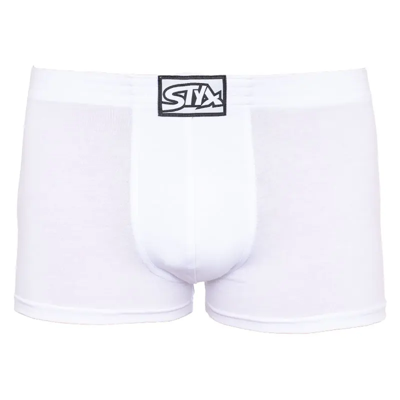 Pánské boxerky Styx klasická guma bílé (Q1061) XL, trenky / trenýrky