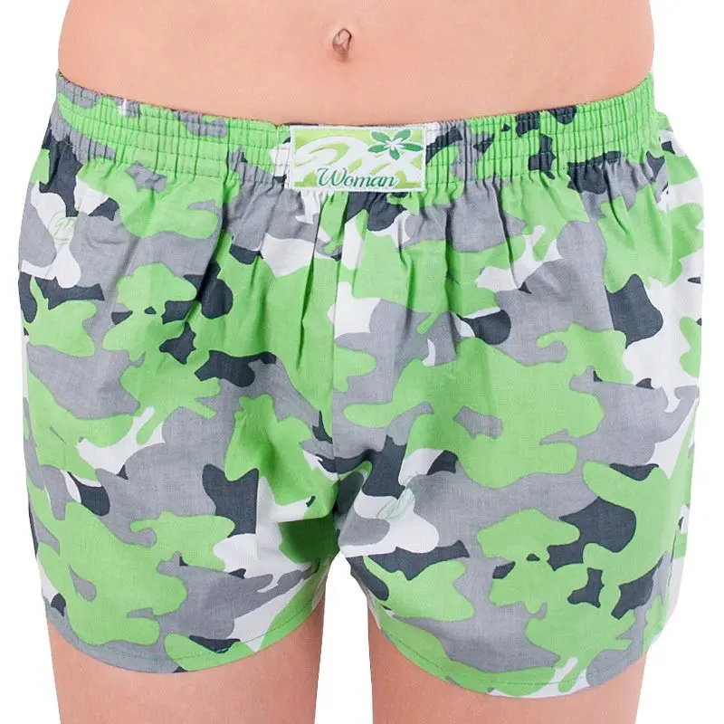 Dámské trenky Styx art klasická guma zelený maskáč (K559) S, trenýrky