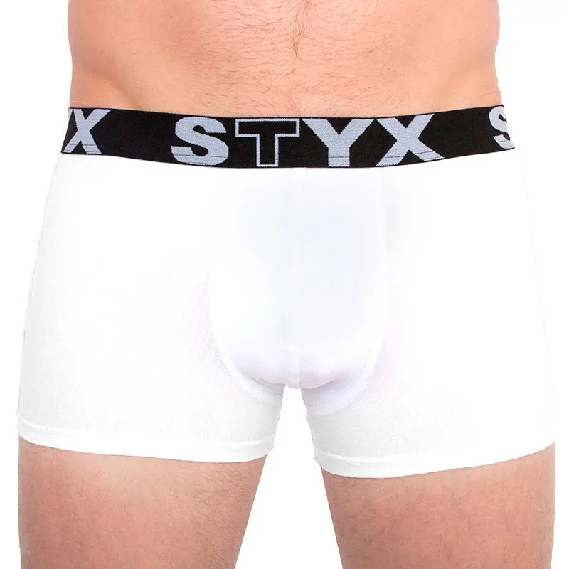 Pánské boxerky Styx sportovní guma nadrozměr bílé (R1061)