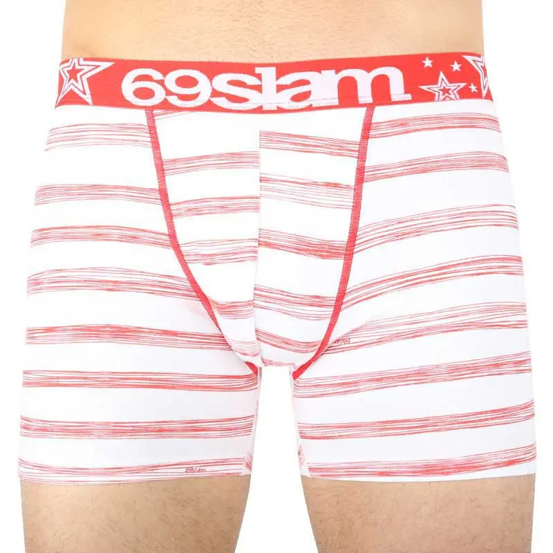 Pánské Boxerky 69SLAM fit stripes red S, trenky / trenýrky