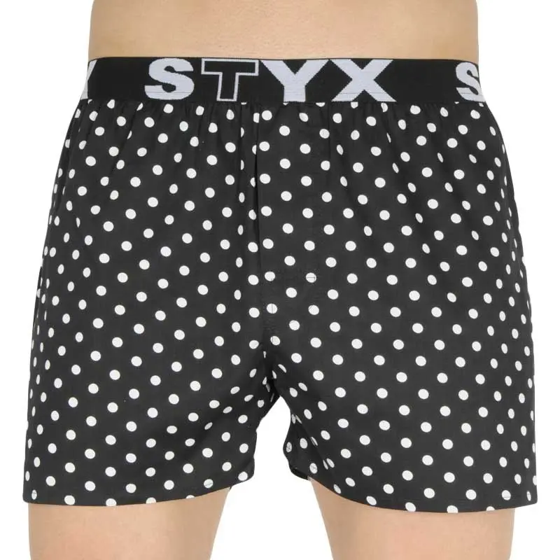Pánské trenky Styx art sportovní guma puntíky (B1055) S, trenýrky