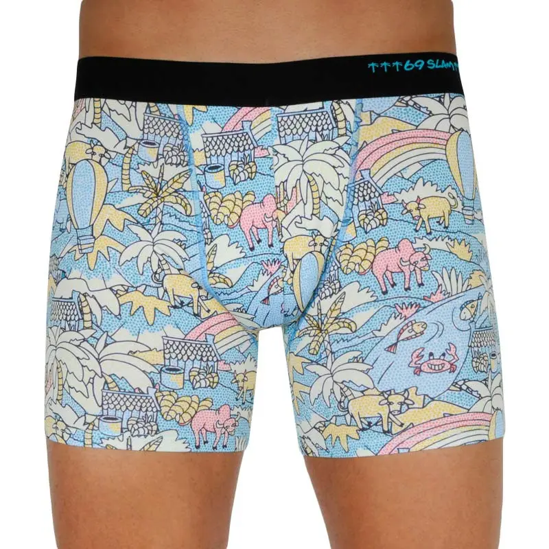 Pánské Boxerky 69SLAM fit mozaik field (MBYMOF-PO) S, trenky / trenýrky