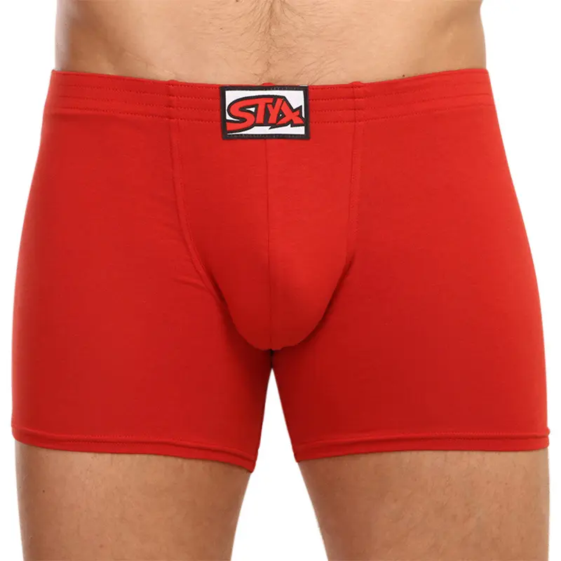 Pánské boxerky Styx long klasická guma červené (F1064)