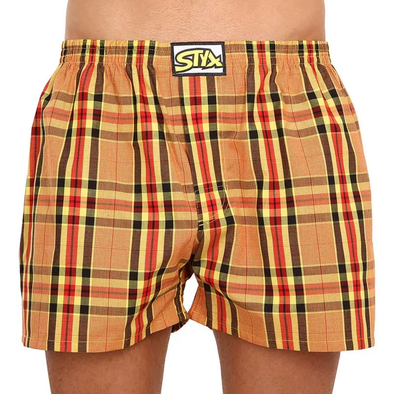 Pánské trenky Styx klasická guma nadrozměr vícebarevné (E921) 3XL, trenýrky