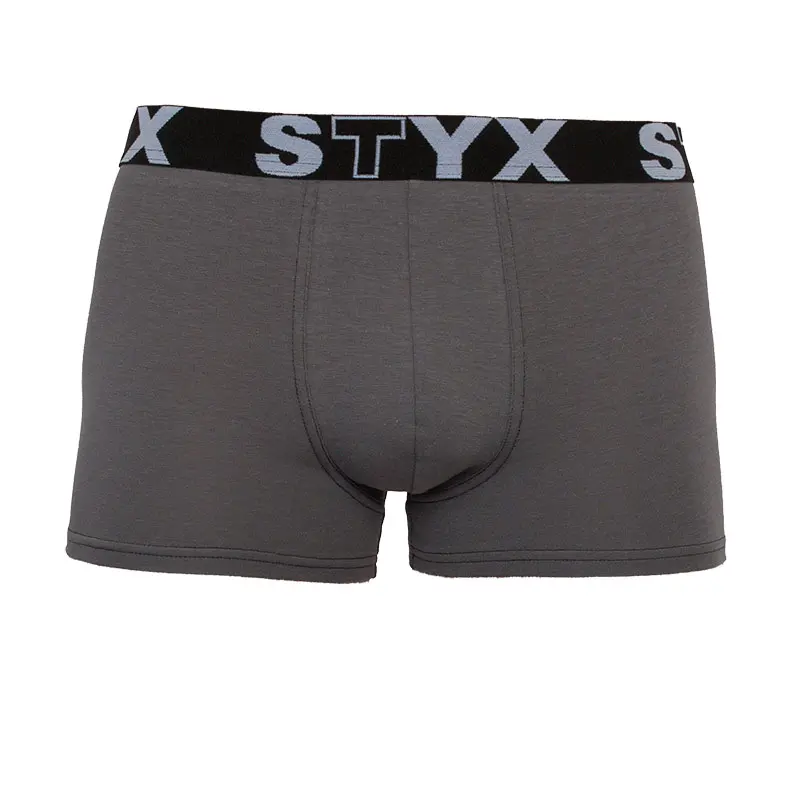 Pánské boxerky Styx sportovní guma tmavě šedé (G1063)