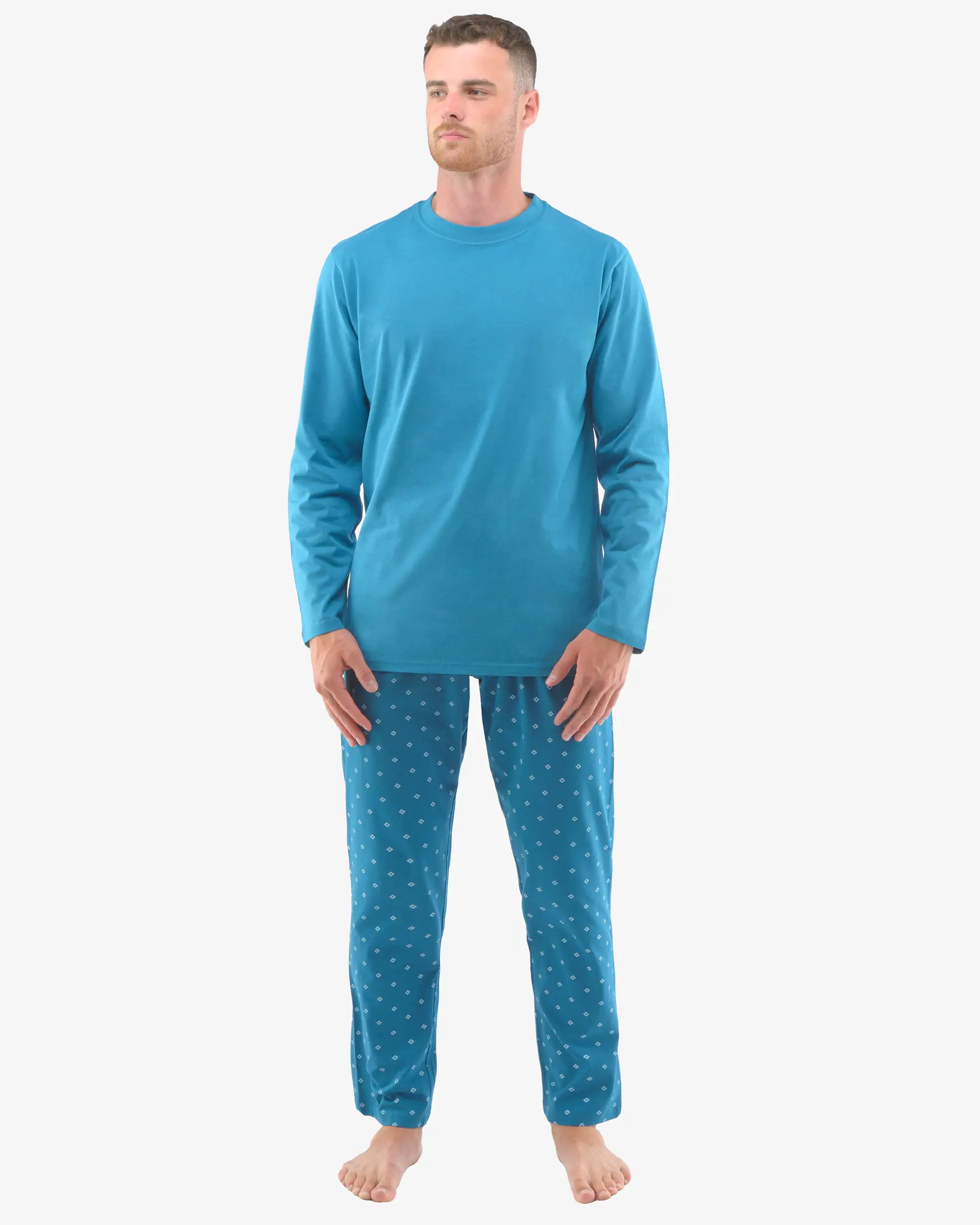 Pánské pyžamo Gino petrolejové (79129) XL