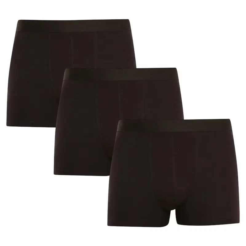 3PACK pánské boxerky Nedeto černé (3NDTB001)