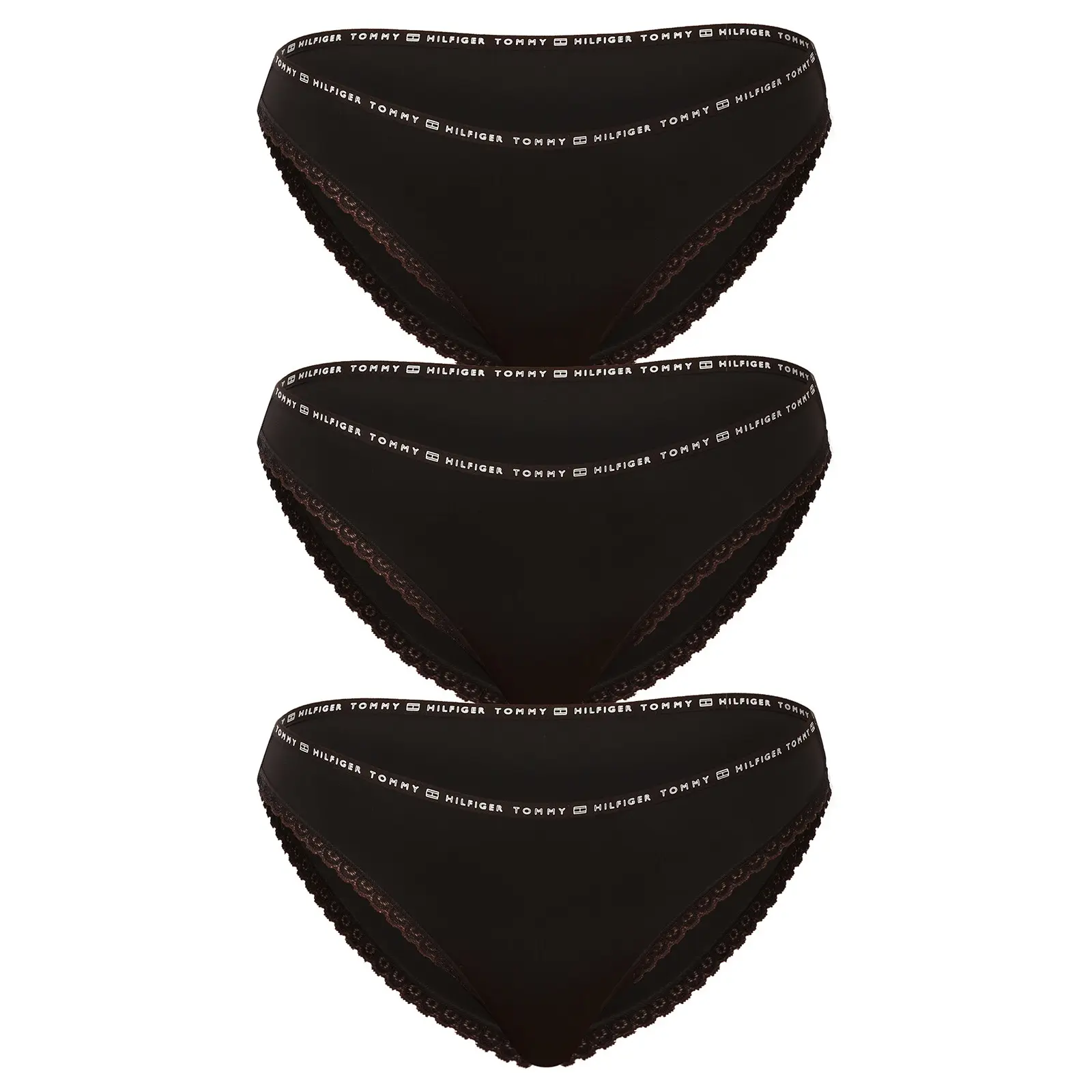 3PACK dámské kalhotky Tommy Hilfiger černé (UW0UW02825 0R7) XS