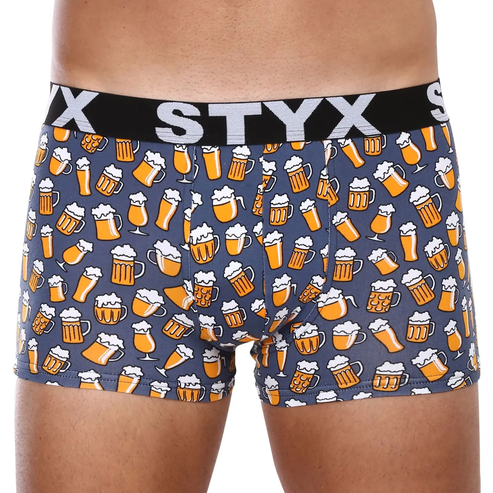Pánské boxerky Styx art sportovní guma nadrozměr pivo (R1357)