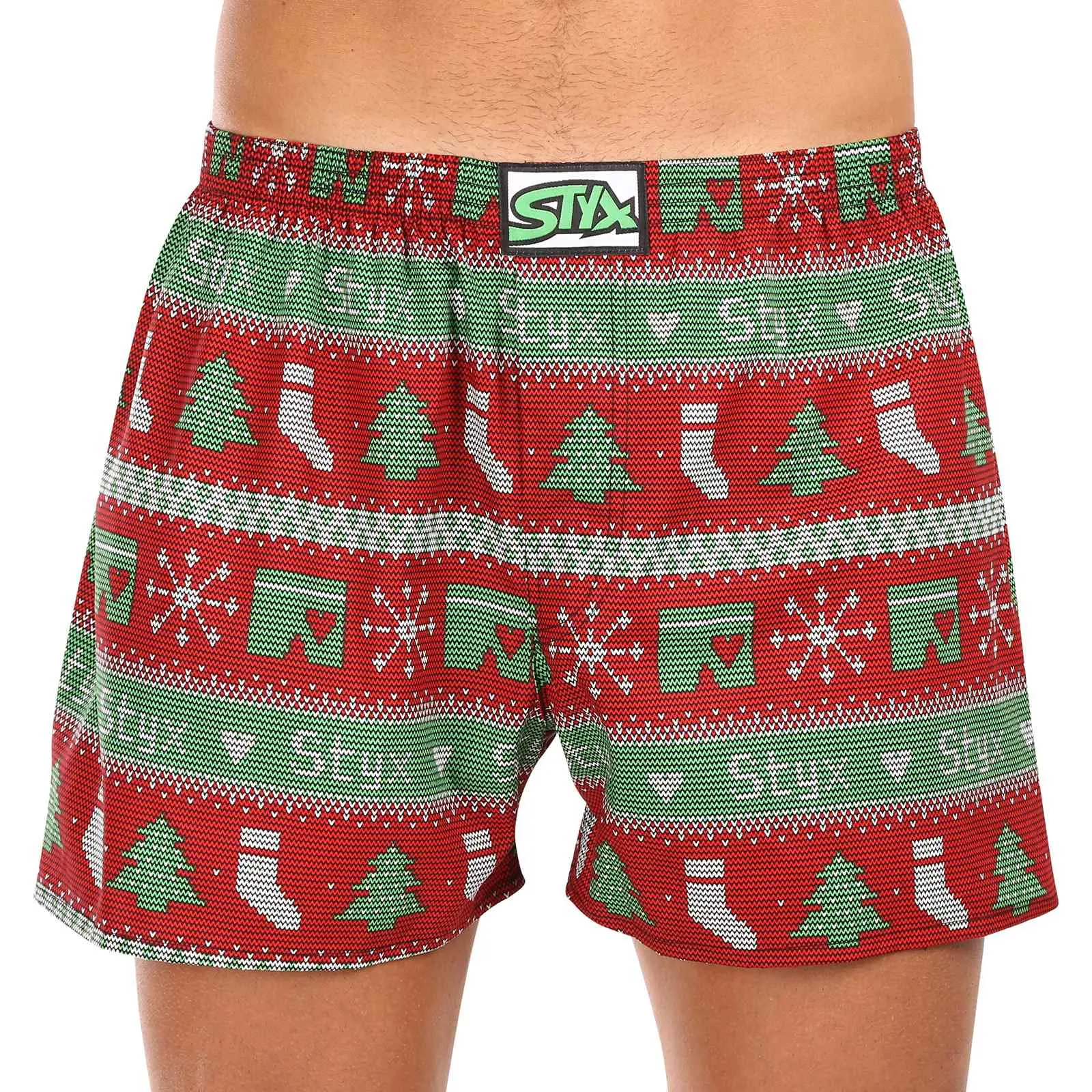 Pánské trenky Styx art klasická guma Vánoce pletené (A1658)