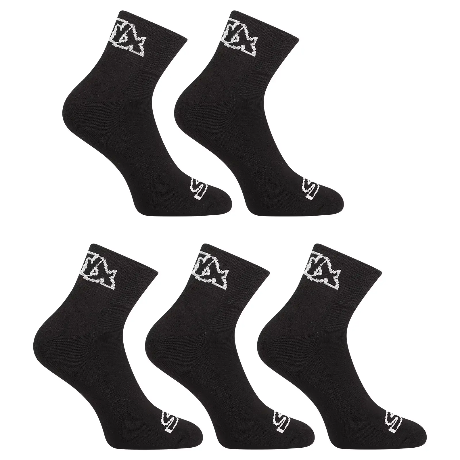 5PACK ponožky Styx kotníkové černé (5HK960)