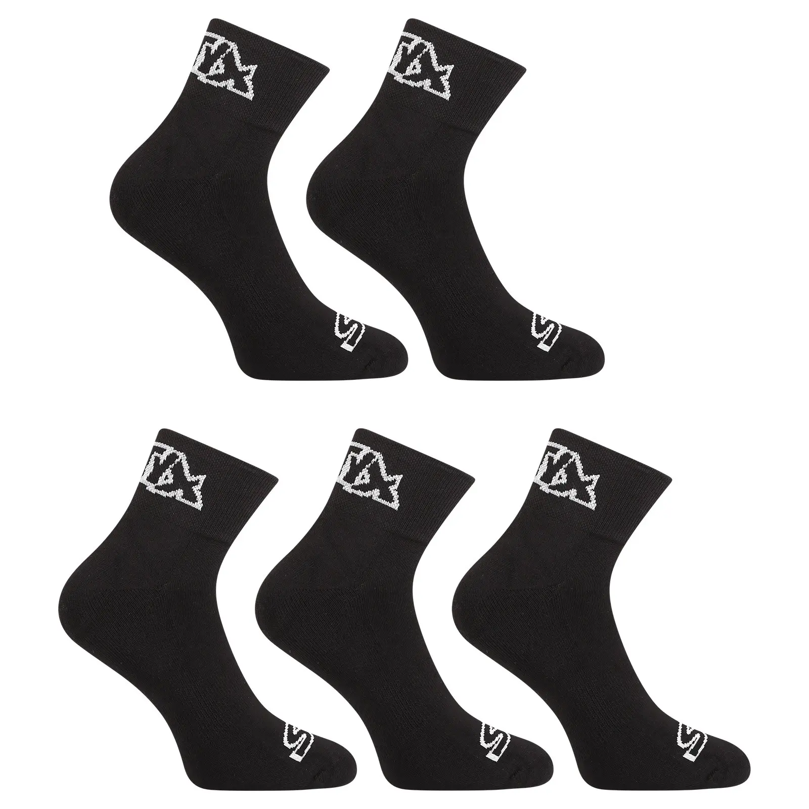5PACK ponožky Styx kotníkové černé (5HK960)
