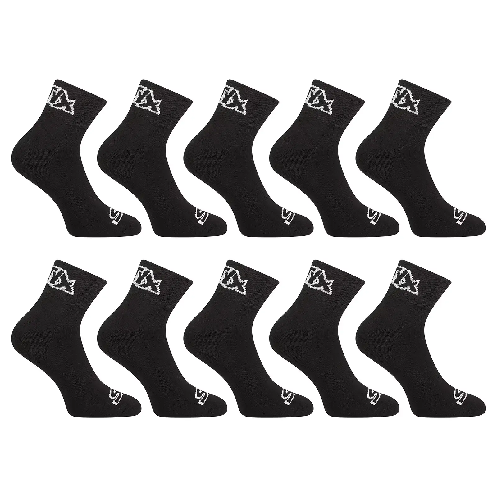 10PACK ponožky Styx kotníkové černé (10HK960)