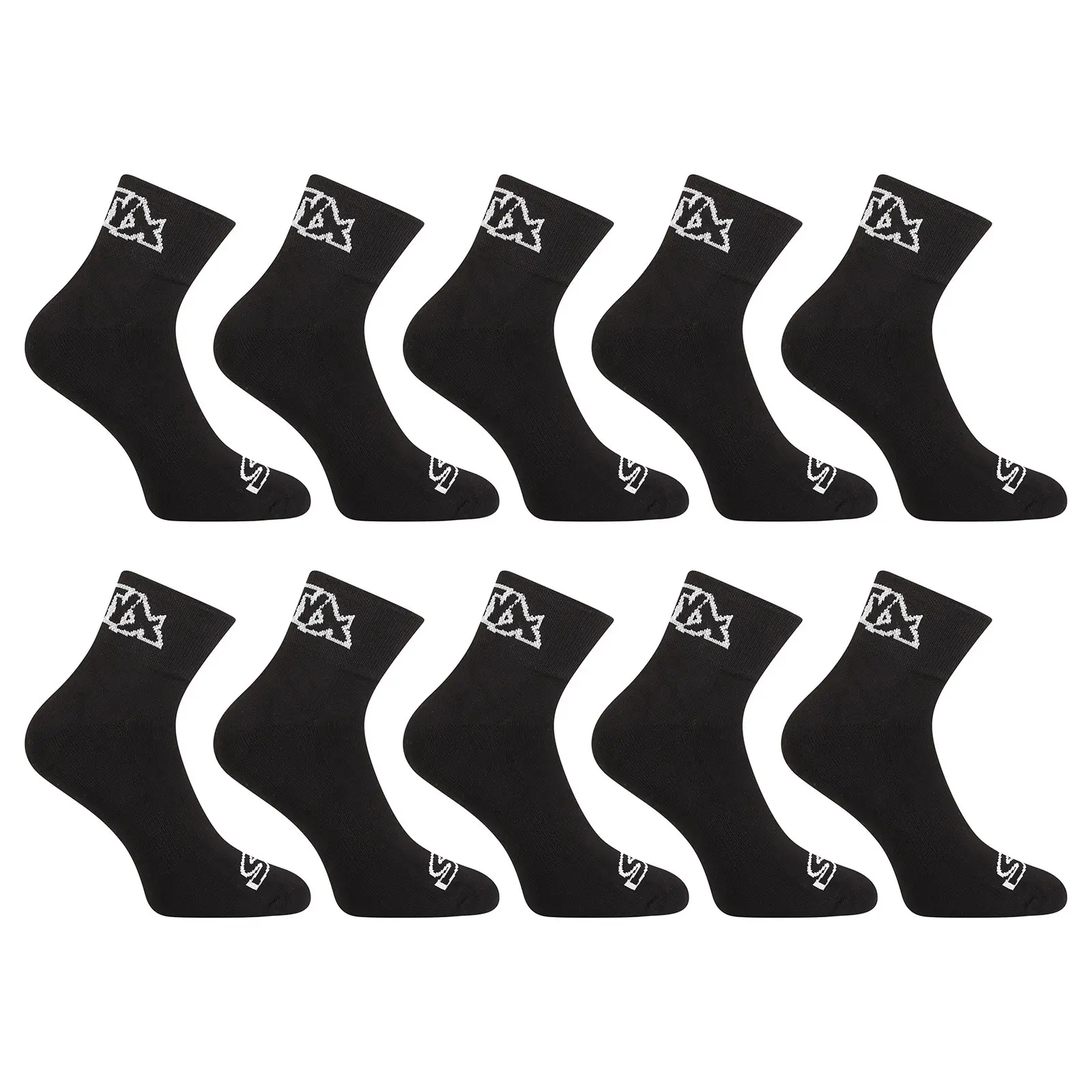 10PACK ponožky Styx kotníkové černé (10HK960)