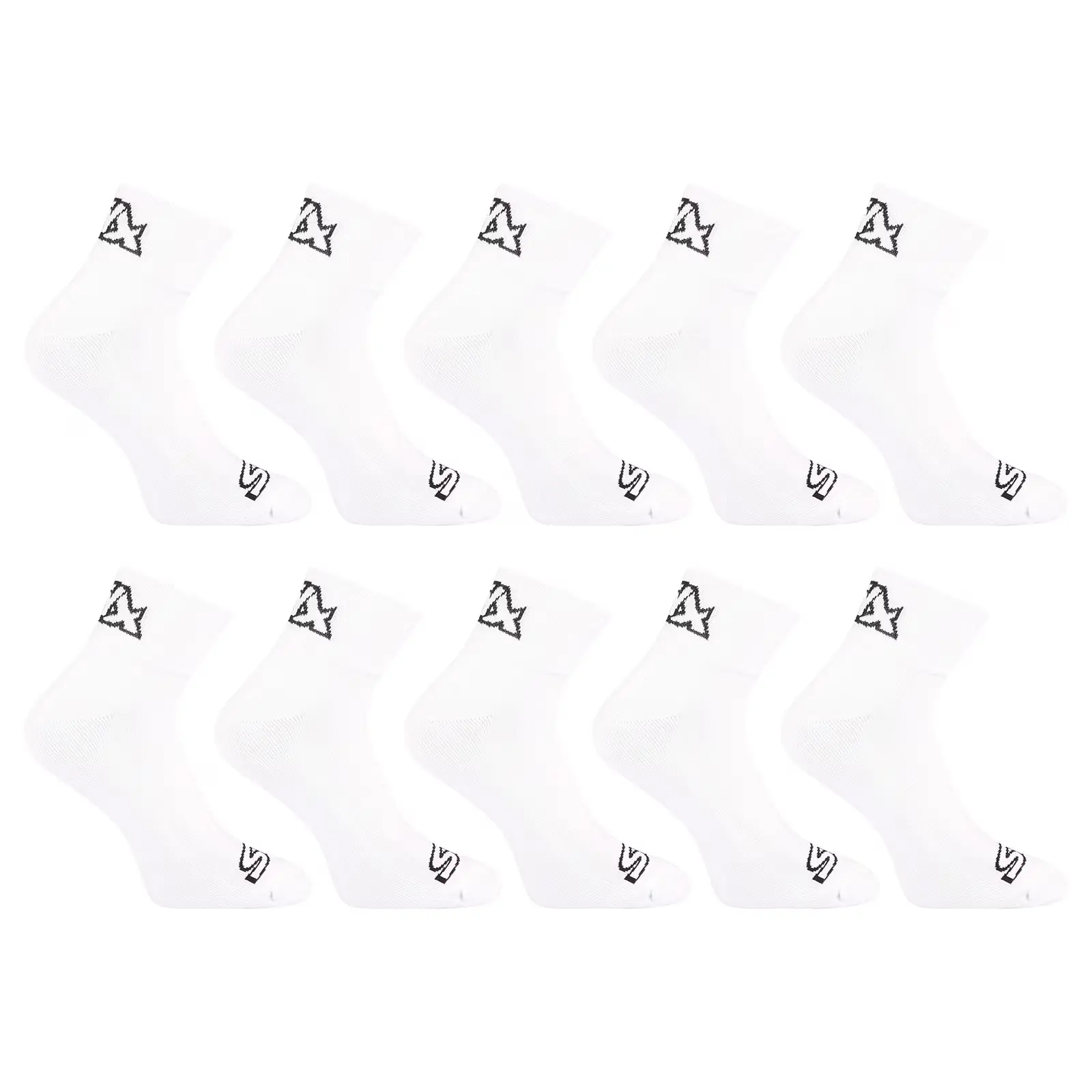 10PACK ponožky Styx kotníkové bílé (10HK1061)