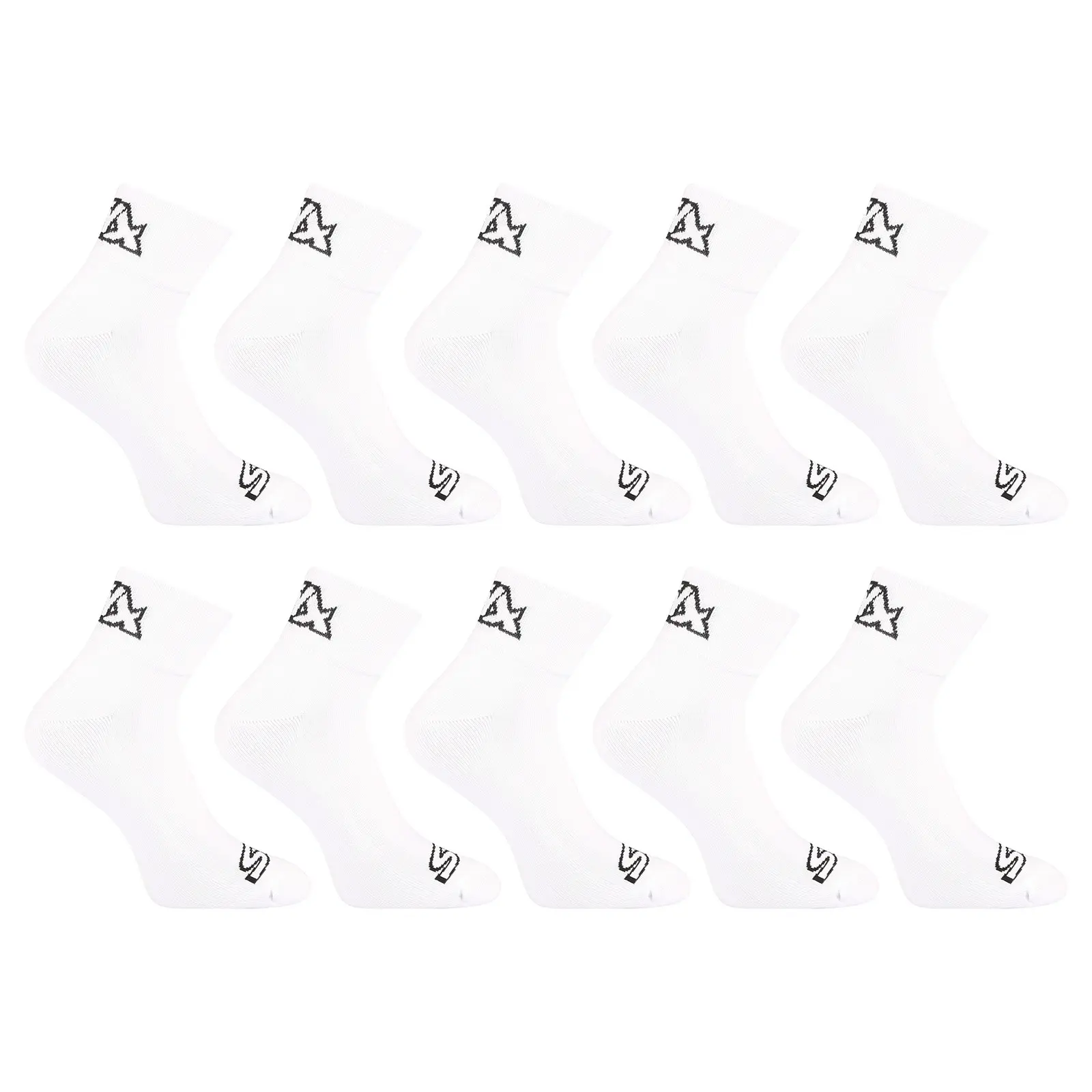 10PACK ponožky Styx kotníkové bílé (10HK1061)