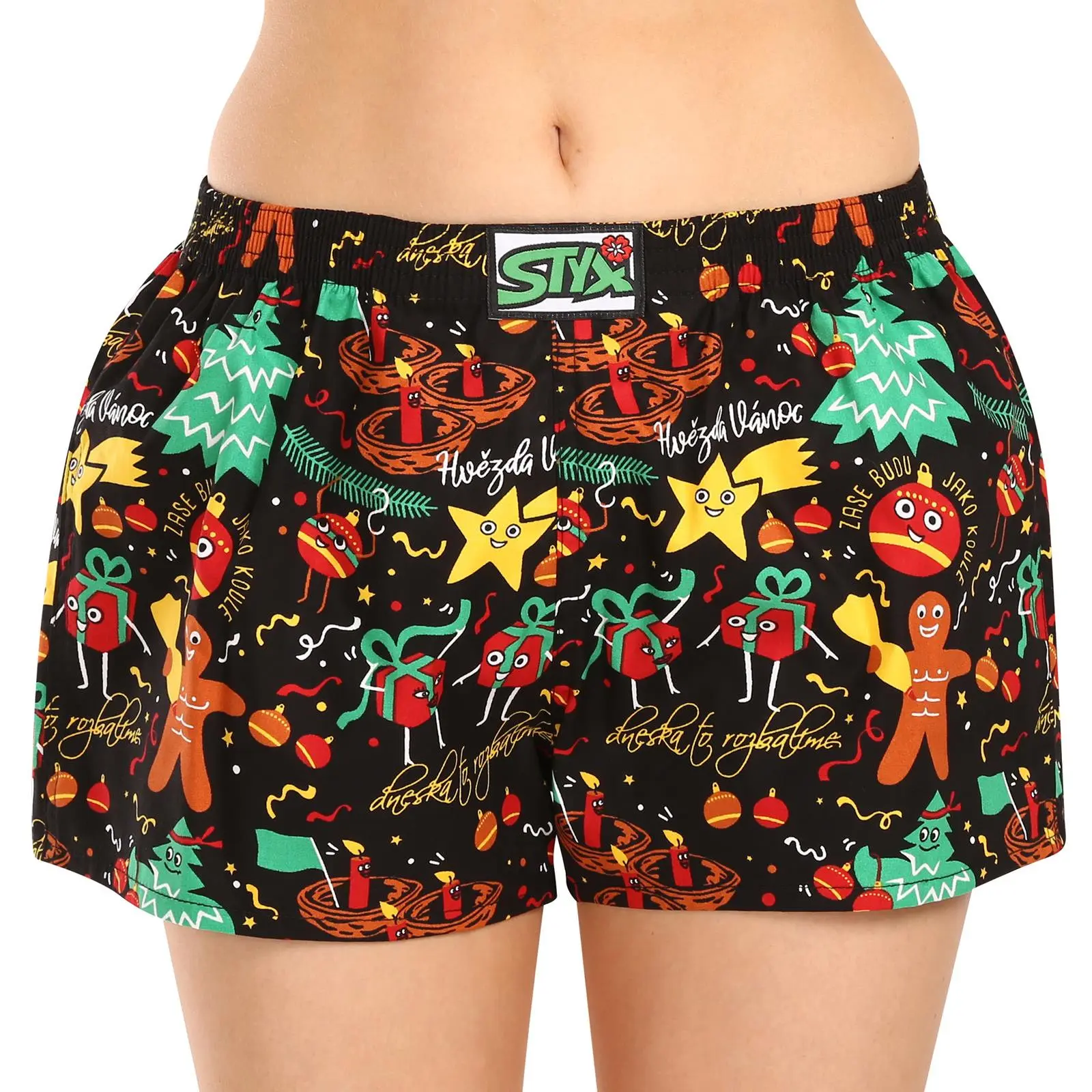 Dámské trenky Styx art klasická guma Vánoce ozdoby (K1754)